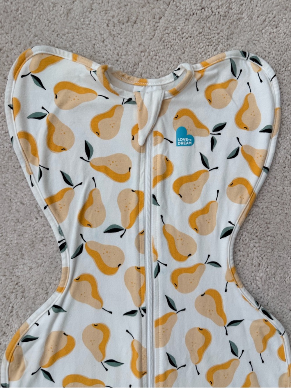 Love to Dream Yellow Pear Print Swaddle Sack - Picture 2 of 8